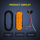 Nilight 6 Inch Oval Amber LED Trailer Tail Lights (Pair), view 3