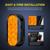 Nilight 6 Inch Oval Amber LED Trailer Tail Lights (Pair), view 4
