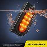 Nilight 6 Inch Oval Amber Tail Lights flush Mount Grommets Plugs w/Mounting Brackets (Pair), view 6