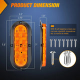 Nilight 6 Inch Oval Amber Upgrade LED Trailer Tail Lights (Pair), view 2