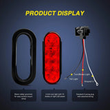 Nilight 6 Inch Oval Red LED Trailer Tail Lights (Pair), view 3
