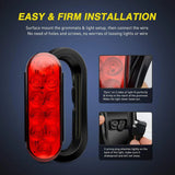 Nilight 6 Inch Oval Red LED Trailer Tail Lights (Pair), view 4