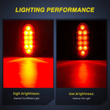 Nilight 6 Inch Oval Red LED Trailer Tail Lights (Pair), view 5