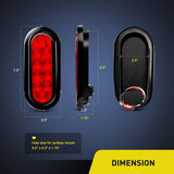 Nilight 6 Inch Oval Red LED Trailer Tail Lights (2 Pairs), view 2