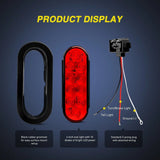 Nilight 6 Inch Oval Red LED Trailer Tail Lights (2 Pairs), view 3