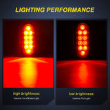 Nilight 6 Inch Oval Red LED Trailer Tail Lights (2 Pairs), view 6
