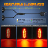 Nilight 6 Inch Oval Red LED Trailer Tail Lights W/ Flush Mount Grommets Wire Harness (Pair), view 3