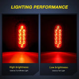 Nilight 6 Inch Oval Red Tail Lights w/ Mount Bracket (Pair), view 2
