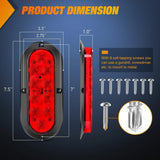 Nilight 6 Inch Oval Red Upgrade LED Trailer Tail Lights (Pair), view 2