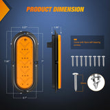 Nilight 6Inch Oval Tail Light 2PCS 35LED Arrow Amber Running Turn Signals Lights Surface Mount Waterproof for 12V Caravan Truck RV Camper Trailer Bus, view 2