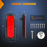 Nilight 6Inch Oval Tail Light 2PCS 35LED Arrow Red Running Stop Brake Lights Surface Mount Waterproof for 12V Caravan Truck RV Camper Trailer Bus, view 2