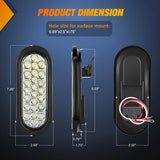 Nilight 6 Inch Oval White 24Leds Trailer Tail Lights 4Pcs, view 2