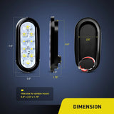 Nilight 6 Inch Oval White LED Trailer Tail Lights (Pair), view 2