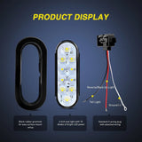 Nilight 6 Inch Oval White LED Trailer Tail Lights (Pair), view 3