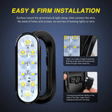 Nilight 6 Inch Oval White LED Trailer Tail Lights (Pair), view 4