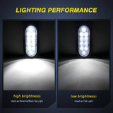 Nilight 6 Inch Oval White LED Trailer Tail Lights (Pair), view 5