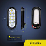 Nilight 6 Inch Oval White LED Trailer Tail Lights (2 Pairs), view 2