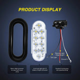 Nilight 6 Inch Oval White LED Trailer Tail Lights (2 Pairs), view 3