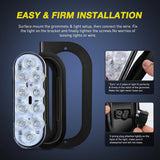 Nilight 6 Inch Oval White Tail Lights flush Mount Grommets Plugs w/Mounting Brackets (Pair), view 4