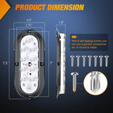 Nilight 6 Inch Oval White Upgrade LED Trailer Tail Lights (Pair), view 2