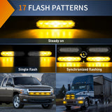 Nilight 6LED Amber Surface Mount Flashing Emergency Strobe lights 4 PCS, view 3