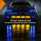 Nilight 6LED Amber Surface Mount Flashing Emergency Strobe lights 4 PCS, view 5