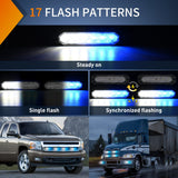 Nilight 6LED Bule White Surface Mount Flashing Emergency Strobe lights 4 PCS, view 3