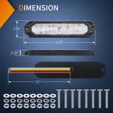 Nilight 6LED Bule White Surface Mount Flashing Emergency Strobe lights 4 PCS, view 4