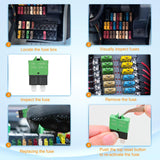 Nilight 6PCS Circuit Breaker Manual Resettable Fuse Assortment Kit 12V-32V Low Profile ATO ATC Standard Regular 5A 10A 15A 20A 25A 30A Blade Fuses for Automotive Cars Trucks SUV Boat, view 6