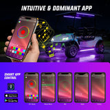 Nilight 6PCS Golf Cart RGB LED Underglow Light Strips Kit APP & Remote | Multi-Mode Neon Accent Lighting Lamp Sound Active Music Sync IP67 Waterproof 12V-66V Input for EZGO Yamaha Club Car, view 6