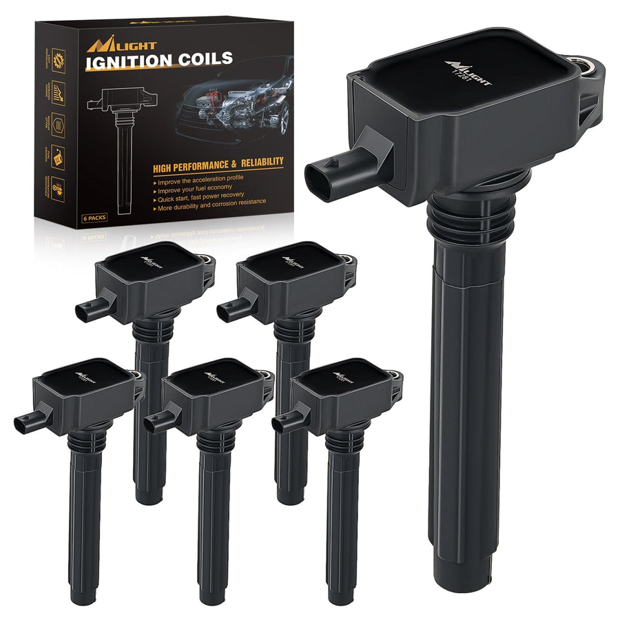 Nilight 6pcs Ignition Coil Pack UF648 Fit for Jeep Dodge Chrysler 2011 2012 2013 2014 2015 2016 Grand Cherokee Wrangler Town&Country Avenge Challenger Charger Durango RAM1500 V6 3.6L