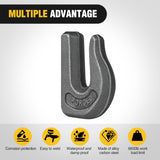 Nilight 6PCS Weld-On Forged Clevis Grab Chain Hooks 3/8 Inch Heavy Duty Forged Grade 70 Grade Utility Hook Weldable for Trailer Truck Rigging Car SUV RV UTV Tractors Work Loading Capacity 6600 LBS, view 3