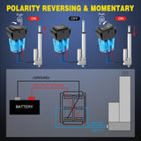 Nilight 6Pin Momentary Polarity Reverse Switch On Off On DPDT 3 Position 20A 12VDC 125VAC Motor Control Automatic Reset for Boat Automotive RV Jack Power Toggle w/Jumper Wire, view 4