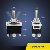 Nilight 5Pack 6Pin ON-OFF-ON DPDT Toggle Switch, view 3