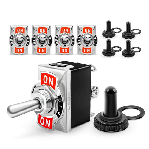 Nilight 5Pack 6Pin ON/Off/ON/Off DPDT Toggle Switch