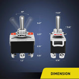 Nilight 5Pack 6Pin ON/Off/ON/Off DPDT Toggle Switch, view 2