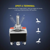 Nilight 5Pack 6Pin ON/Off/ON/Off DPDT Toggle Switch, view 5