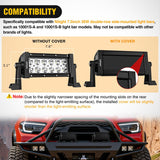 Nilight 7.5 Inch 36 W Spot LED Light Bar Black Cover | Protective Durable Polycarbonate Lens, Waterproof Dustproof Scratch-Proof for Double Row Side-Mounted Bumper Driving Fog Lamp, view 4