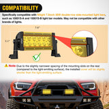 Nilight 7.5 Inch 36 W Spot LED Light Bar Yellow Cover | Protective Durable Polycarbonate Lens, Waterproof Dustproof Scratch-Proof for Double Row Side-Mounted Bumper Driving Fog Lamp, view 4