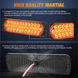 Nilight 7.5 Inch Aluminum Housing Tail Light 2 PCS 36 LED Amber Left Right Turn Signals Marker Light, view 5