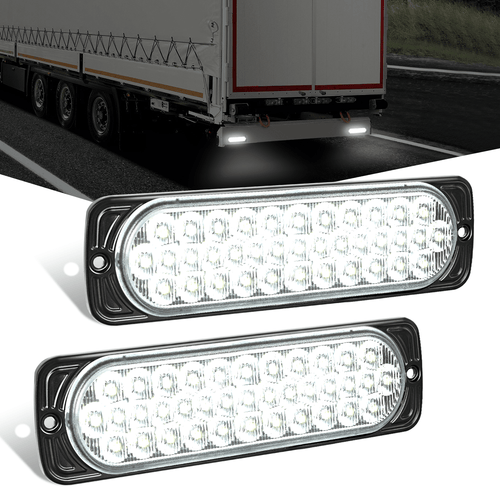 Nilight 7.5 Inch Aluminum Housing Tail Light 2 PCS 36 LED White Back Up Reverse Marker Light