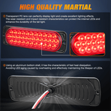 Nilight 7.5 Inch Aluminum Housing Tail Light 2 PCS 36LED Red Running Brake Turn Signals Marker Light, view 5