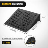 Nilight 7 Inch 7000lbs Load Capacity Rise Height Heavy Duty Rubber Curb Ramp (Pair), view 2