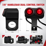 Nilight 7/8 Inch Handlebar LED Light Pods 3 Inch White Amber Dual Color | 2 PCS 40 W Spot Beam Driving Fog Auxiliary Offroad Lamp with 16AWG Wiring Harness Kit for 12V Motorcycle Motorbike Dirt Bike, view 4