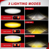 Nilight 7/8 Inch Handlebar LED Light Pods 3 Inch White Amber Dual Color | 2 PCS 40 W Spot Beam Driving Fog Auxiliary Offroad Lamp with 16AWG Wiring Harness Kit for 12V Motorcycle Motorbike Dirt Bike, view 5