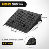 Nilight 7.9 Inch 7000lbs Load Capacity Rise Height Heavy Duty Rubber Curb Ramp (Pair), view 2