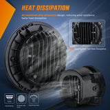 Nilight 7 Inch RGB LED Headlight and 4 Inchs Fog Light w/Turn Signal APP Remote Control Round Headlights Compatible with 2007 2008 2009 2010 2011 2012 2013 2014 2015 2016 2017 2018 Wrangler JK JKU, view 5