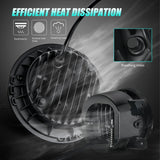 Nilight 7 Inch Round LED Halo Headlights and 4 IN Fog Lights w/Turn Signal Amber White DRL High Low Beam Compatible with 2007 2008 2009 2010 2011 2012 2013 2014 2015 2016 2017 2018 Wrangler JK JKU, view 5