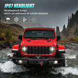 Nilight 7 Inch Round LED Halo Headlights and 4 IN Fog Lights w/Turn Signal Amber White DRL High Low Beam Compatible with 2007 2008 2009 2010 2011 2012 2013 2014 2015 2016 2017 2018 Wrangler JK JKU, view 6