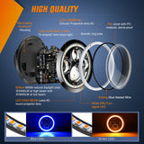 Nilight 7 Inch Round LED Halo Headlights w/Turn Signal Amber Light Blue DRL High Low Beam 7Inch Headlight Compatible with 2007 2008 2009 2010 2011 2012 2013 2014 2015 2016 2017 2018 Wrangler JK JKU, view 2